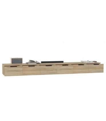 vidaXL Wall Cabinets 2 pcs Sonoma Oak 102x30x20 cm Engineered Wood