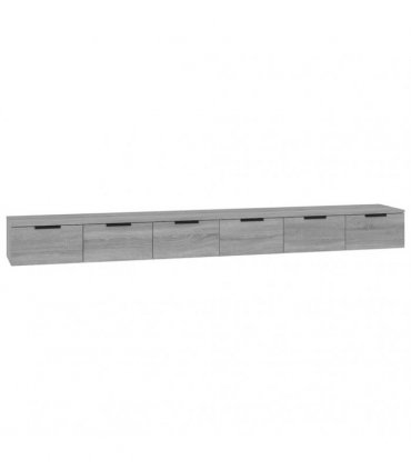 vidaXL Wall Cabinets 2 pcs Grey Sonoma 102x30x20 cm Engineered Wood