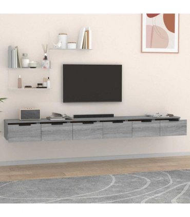 vidaXL Wall Cabinets 2 pcs Grey Sonoma 102x30x20 cm Engineered Wood