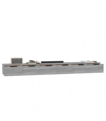 vidaXL Wall Cabinets 2 pcs Grey Sonoma 102x30x20 cm Engineered Wood