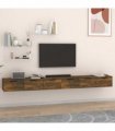 vidaXL Wall Cabinets 2 pcs Smoked Oak 102x30x20 cm Engineered Wood