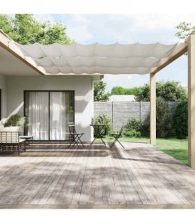 vidaXL Vertical Awning White 140x420 cm Oxford Fabric — Size: 140 x 420 cm