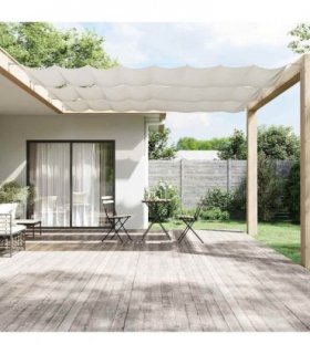 vidaXL Vertical Awning White 140x600 cm Oxford Fabric — Size: 140 x 600 cm