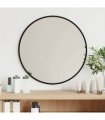 vidaXL Wall Mirror Black Ø 40 cm Round