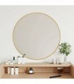 vidaXL Wall Mirror Gold Ø 60 cm Round
