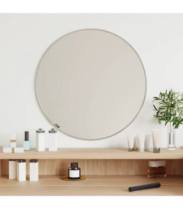vidaXL Wall Mirror Silver Ø 50 cm Round