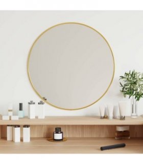 vidaXL Wall Mirror Gold Ø 50 cm Round