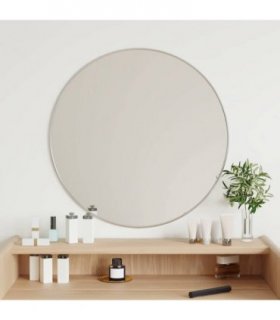 vidaXL Wall Mirror Silver Ø 60 cm Round