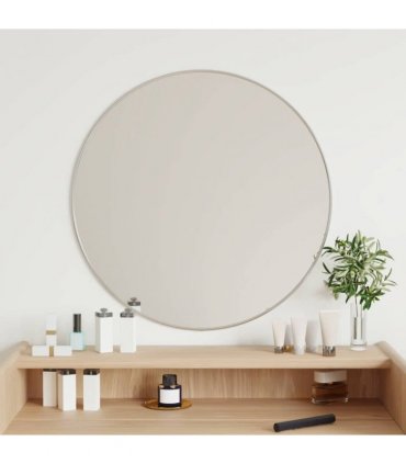 vidaXL Wall Mirror Silver Ø 60 cm Round