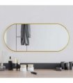 vidaXL Wall Mirror Gold 70x30 cm Oval — Size: 70 x 30 cm