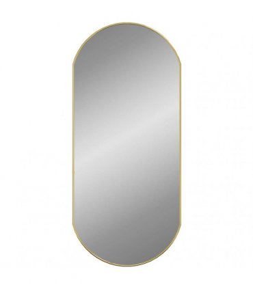 vidaXL Wall Mirror Gold 90x40 cm Oval — Size: 90 x 40 cm