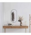 vidaXL Wall Mirror Black 80x35 cm Oval — Size: 80 x 35 cm