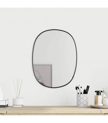 vidaXL Wall Mirror Black 30x25 cm — Size: 30 x 25 cm