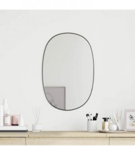 vidaXL Wall Mirror Black 50x35 cm — Size: 50 x 35 cm