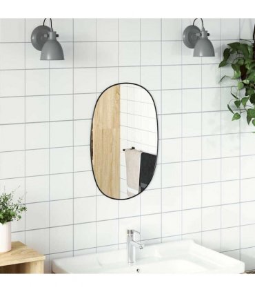 vidaXL Wall Mirror Black 50x35 cm — Size: 50 x 35 cm