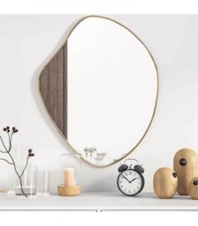 vidaXL Wall Mirror Gold 60x50 cm — Size: 60 x 50 cm