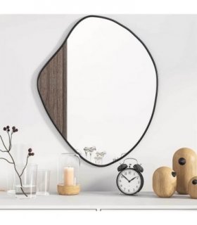 vidaXL Wall Mirror Black 60x50 cm — Size: 60 x 50 cm