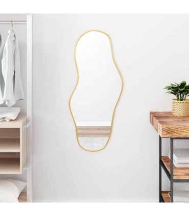 vidaXL Wall Mirror Gold 90x40 cm — Size: 90 x 40 cm