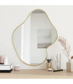 vidaXL Wall Mirror Gold 60x50 cm — Size: 60 x 50 cm — V0671954618
