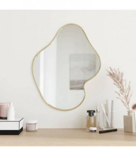 vidaXL Wall Mirror Gold 50x40 cm — Size: 50 x 40 cm — V0671954621