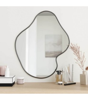 vidaXL Wall Mirror Black 60x50 cm — Size: 60 x 50 cm — V0671954622