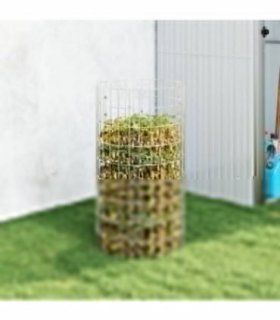 vidaXL Garden Composter Ø50x100 cm Galvanised Steel — Size: Ø 50 x 100 cm