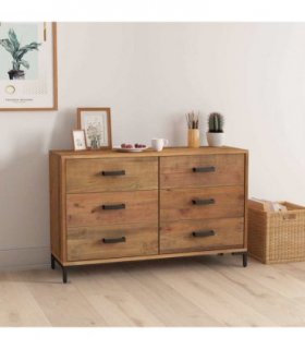 vidaXL Sideboard Brown 110x35x70 cm Solid Pinewood