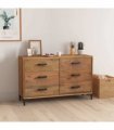 vidaXL Sideboard Brown 110x35x70 cm Solid Pinewood
