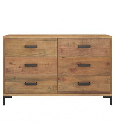 vidaXL Sideboard Brown 110x35x70 cm Solid Pinewood