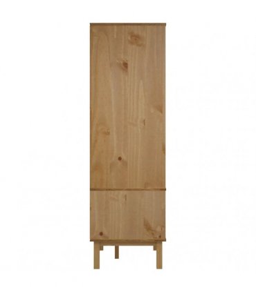 vidaXL Wardrobe OTTA Brown and White 76.5x53x172 cm Solid Wood Pine