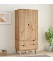 vidaXL Wardrobe OTTA 76.5x53x172 cm Solid Wood Pine — Colour: brown
