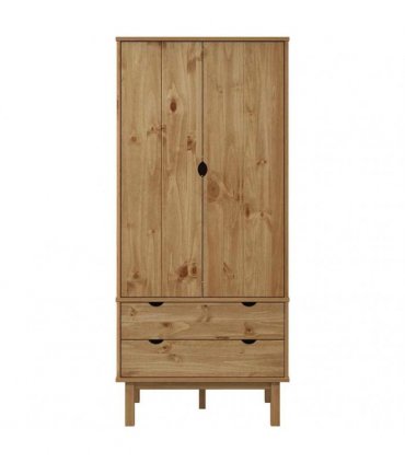 vidaXL Wardrobe OTTA 76.5x53x172 cm Solid Wood Pine — Colour: brown