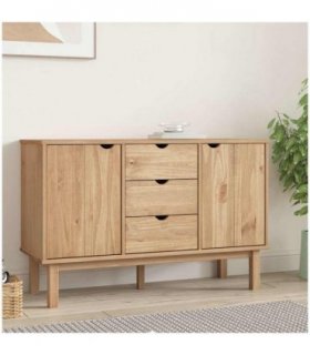 vidaXL Sideboard OTTA 113.5x43x73 cm Solid Wood Pine — Colour: brown