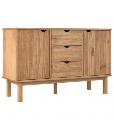 vidaXL Sideboard OTTA 113.5x43x73 cm Solid Wood Pine — Colour: brown