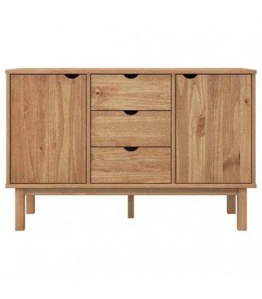 vidaXL Sideboard OTTA 113.5x43x73 cm Solid Wood Pine — Colour: brown