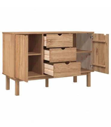 vidaXL Sideboard OTTA 113.5x43x73 cm Solid Wood Pine — Colour: brown