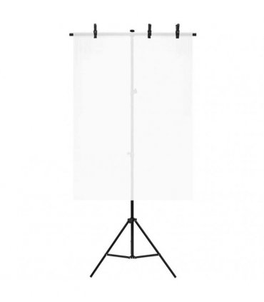 vidaXL T-Shape Background Stand Black 91x60x(70-200) cm — Size: 91 x 60 x 200 cm