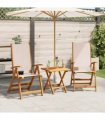 vidaXL Folding Garden Chair | Set of 2 | Cream