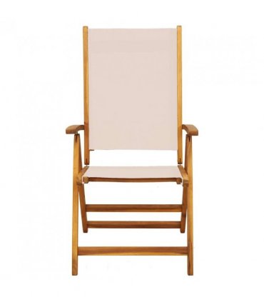 vidaXL Folding Garden Chair | Set of 2 | Cream