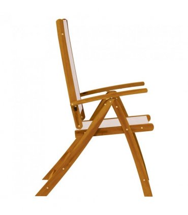 vidaXL Folding Garden Chair | Set of 2 | Cream