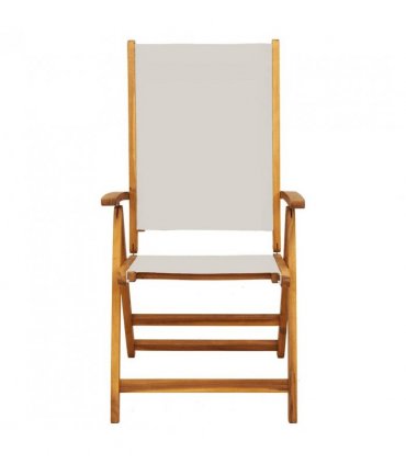 vidaXL Folding Garden Chairs 2 pcs Solid Wood Acacia and Textilene — Colour: grey