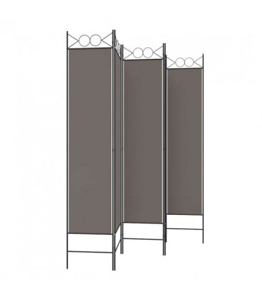 vidaXL 5-Panel Room Divider Anthracite 200x220 cm Fabric — Size: 200 x 220 cm