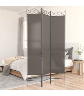 vidaXL 3-Panel Room Divider Anthracite 120x220 cm Fabric — Size: 120 x 220 cm
