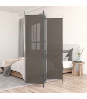 vidaXL 3-Panel Room Divider Anthracite 150x200 cm Fabric — Size: 150 x 200 cm