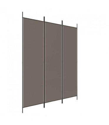 vidaXL 3-Panel Room Divider Anthracite 150x220 cm Fabric — Size: 150 x 220 cm