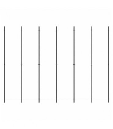 vidaXL 6-Panel Room Divider White 300x220 cm Fabric — Size: 300 x 220 cm