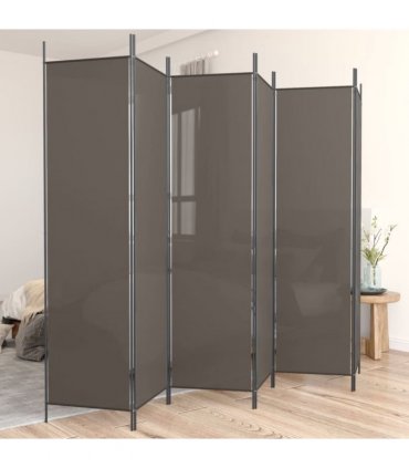 vidaXL 6-Panel Room Divider Anthracite 300x220 cm Fabric — Size: 300 x 220 cm