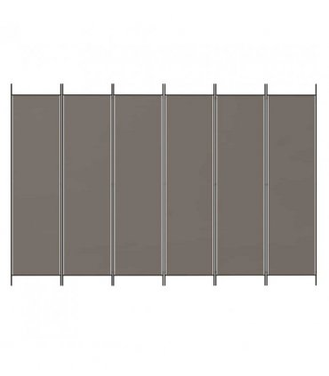 vidaXL 6-Panel Room Divider Anthracite 300x220 cm Fabric — Size: 300 x 220 cm