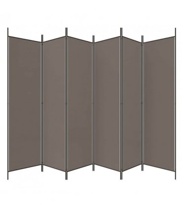 vidaXL 6-Panel Room Divider Anthracite 300x220 cm Fabric — Size: 300 x 220 cm