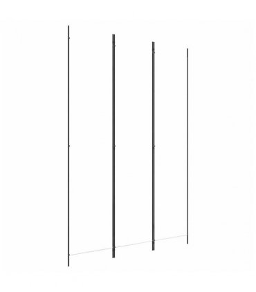 vidaXL 3-Panel Room Divider White 150x220 cm Fabric — Size: 150 x 220 cm
